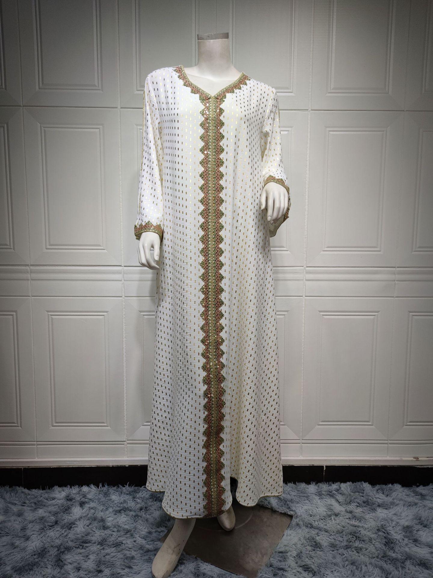 LUMAYA0442 Middle East Women's Clothing New Bronzing Muslim Dubai Robe