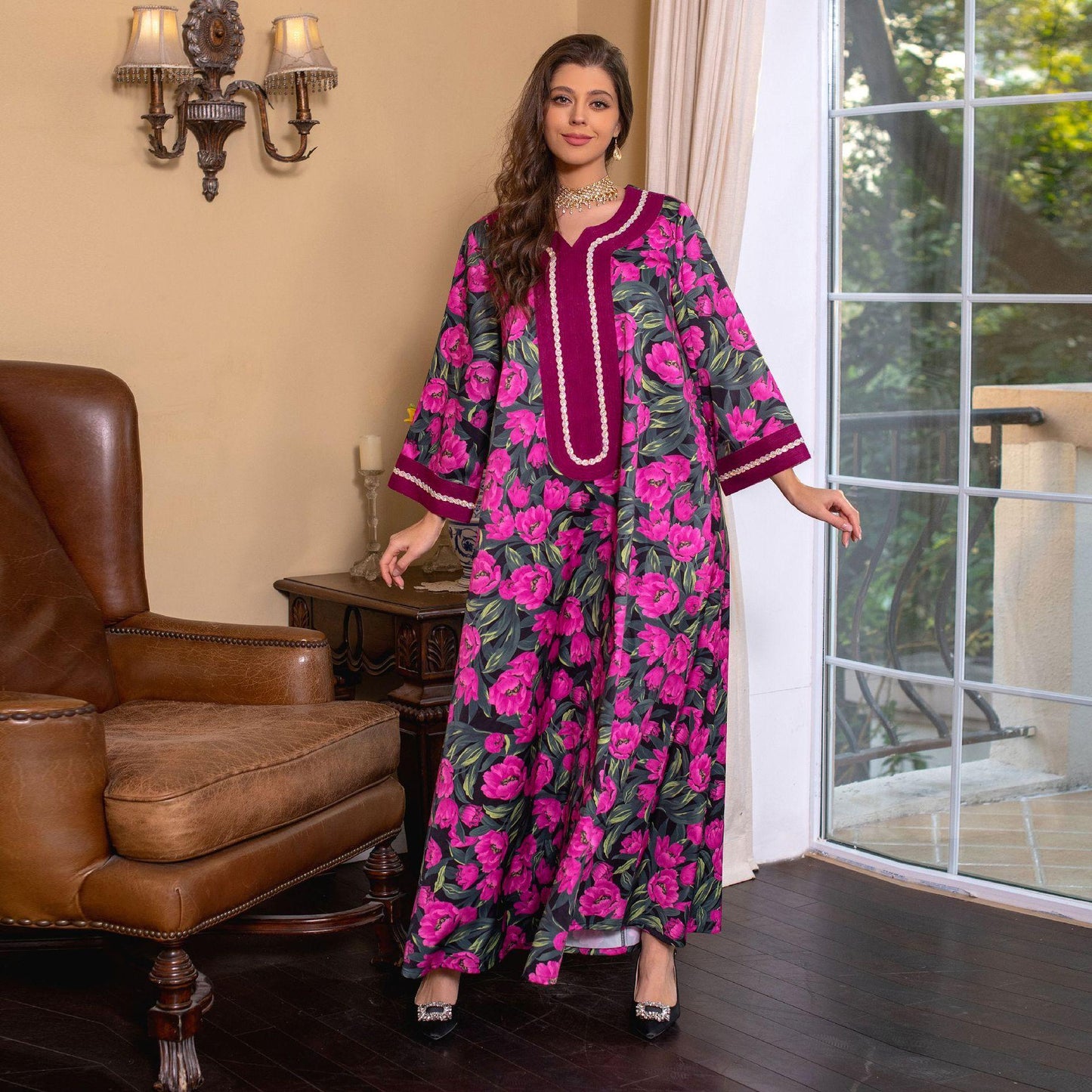 LUMAYA LUMAYA1072 Fashion New Product Hot Diamond Printed Dress
