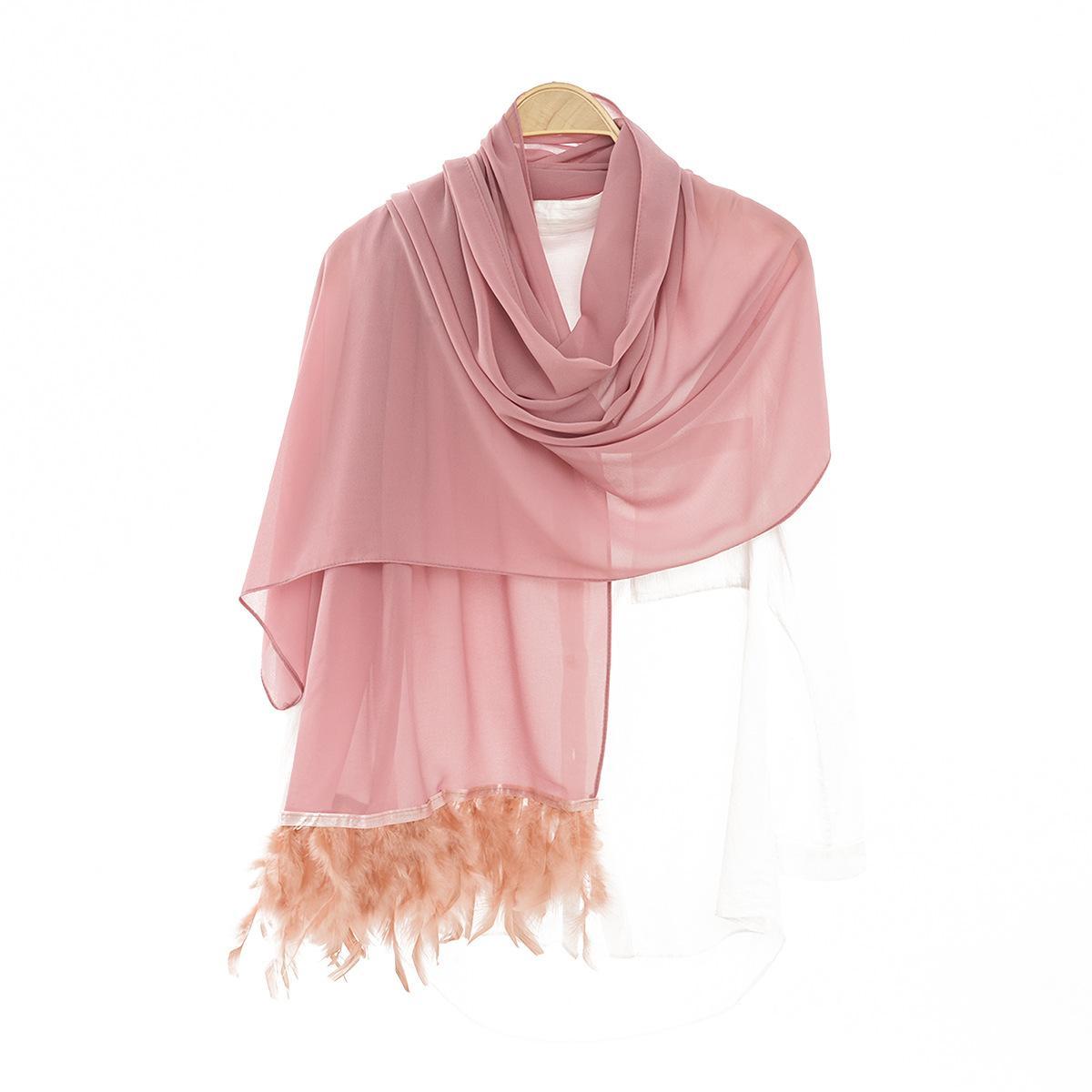 LUMAYA LM1146 Pure Color Chiffon BreatLMble Headscarf