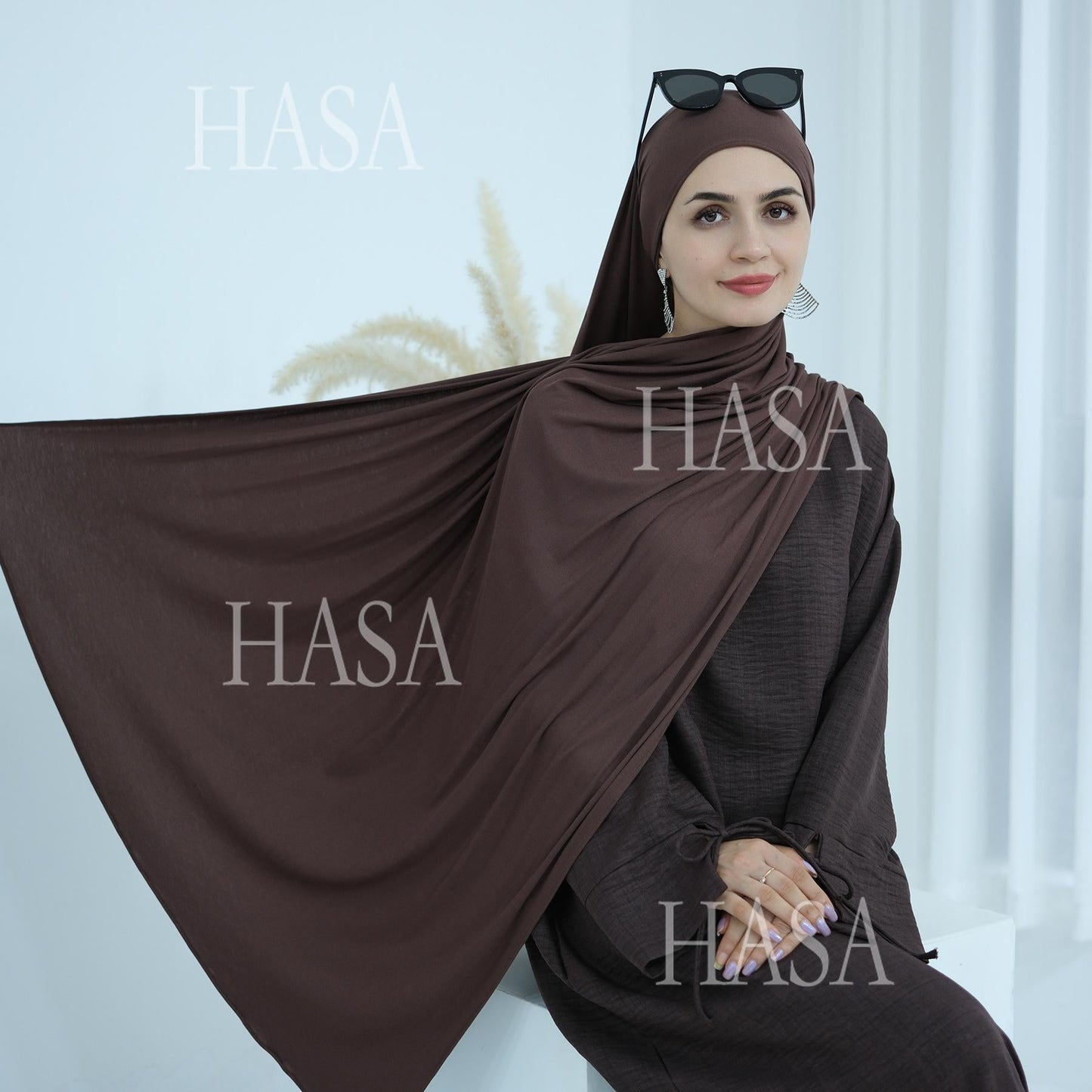 LUMAYA6554 Plain Modal Cotton Scarf with Lightweight Comfort