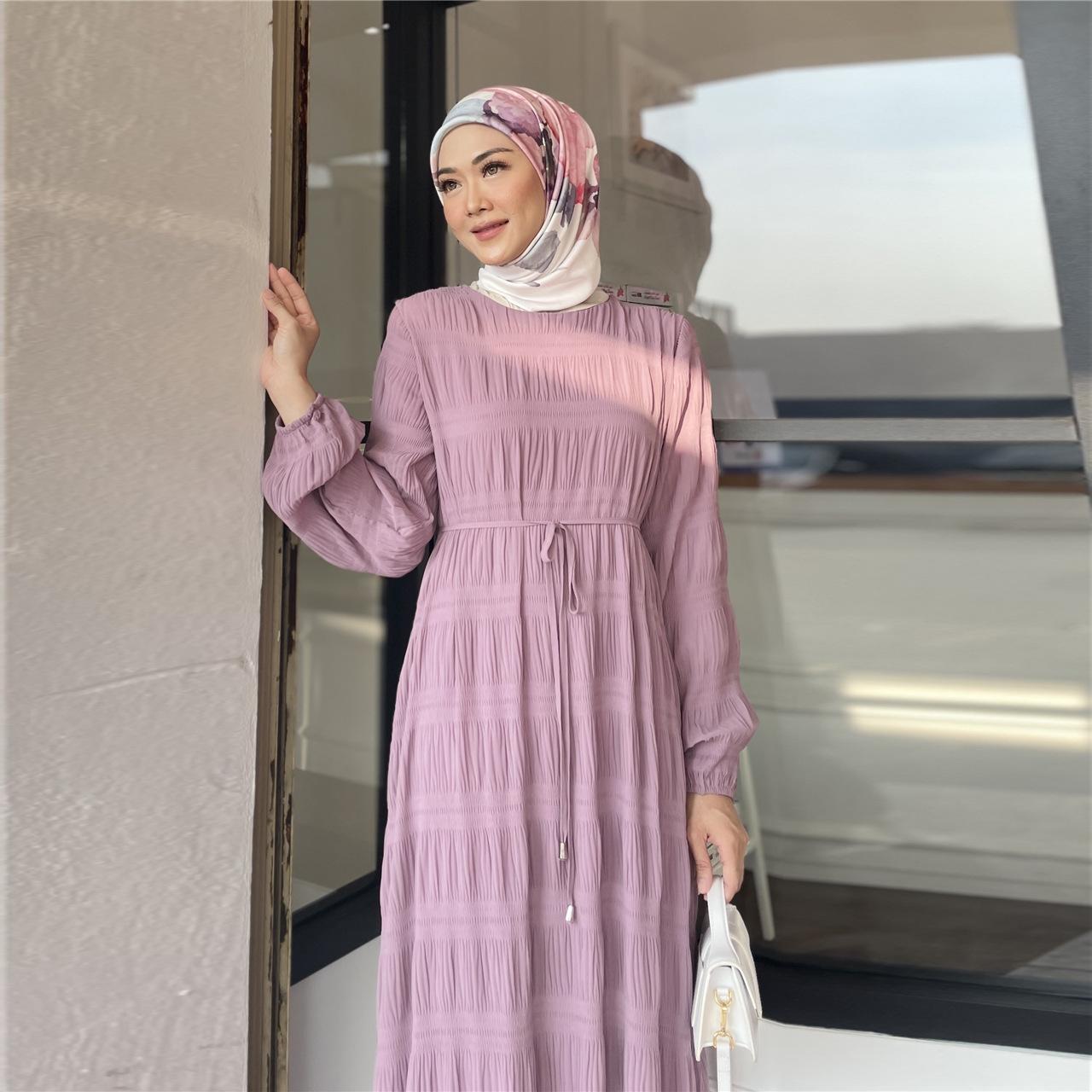 LUMAYA LUMAYA1049 Long Chiffon Pleated Dress