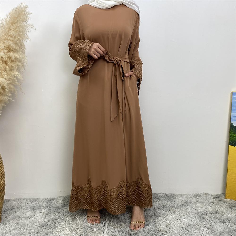 LUMAYA LUMAYA1084 Muslim Fashion Lace Robe Dress