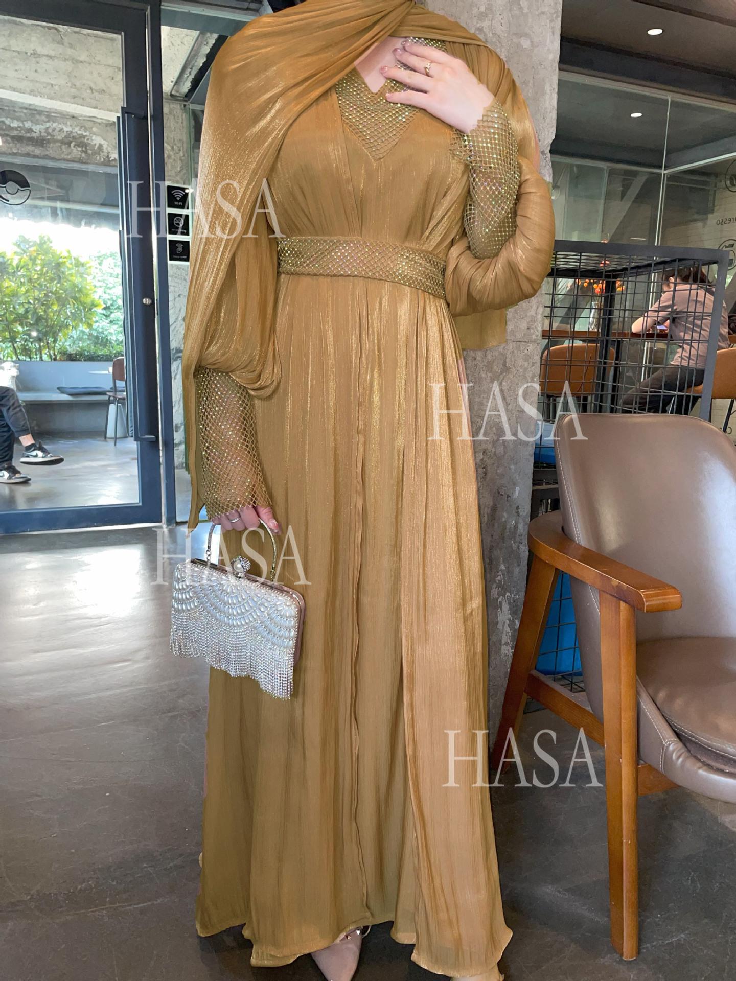 LUMAYA6481  Chiffon Robe 4 - Piece Set for Graceful Look