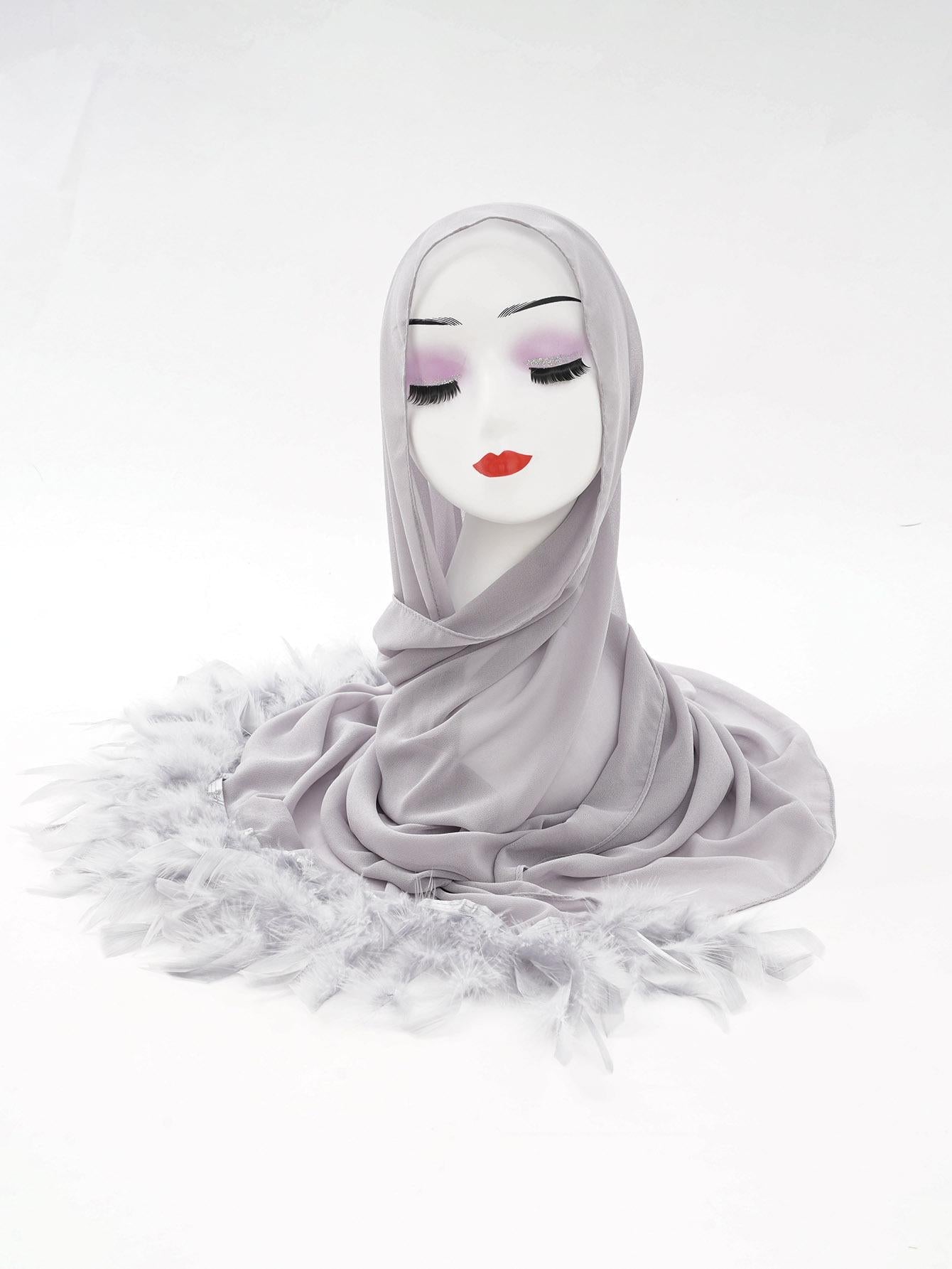 LUMAYA LM1146 Pure Color Chiffon BreatLMble Headscarf