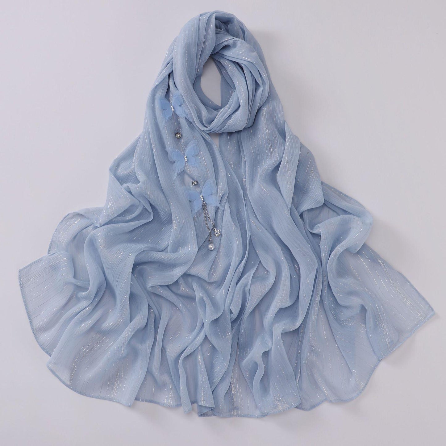 LUMAYA LM1112 Butterfly Long Headband Muslim Hijab
