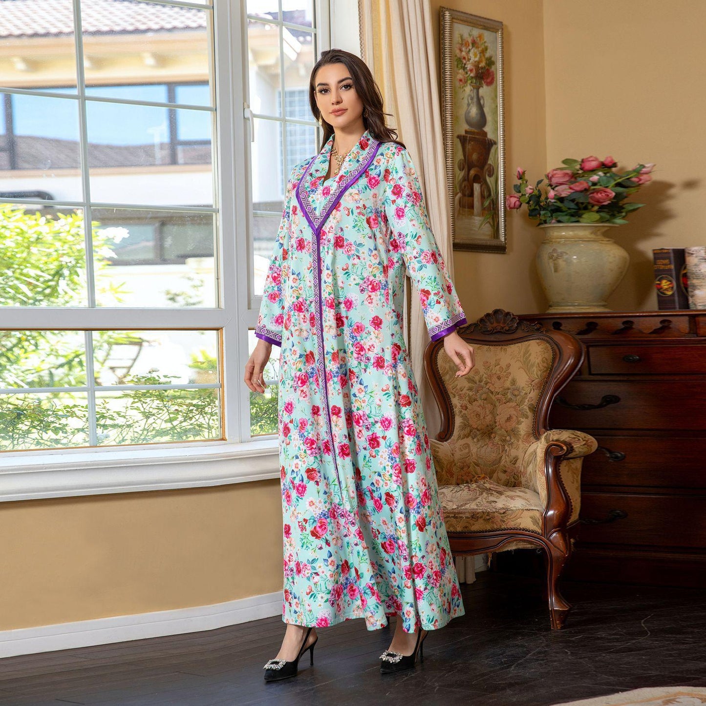 LUMAYA LUMAYA1079 Fashion Printed Hot Diamond Dress