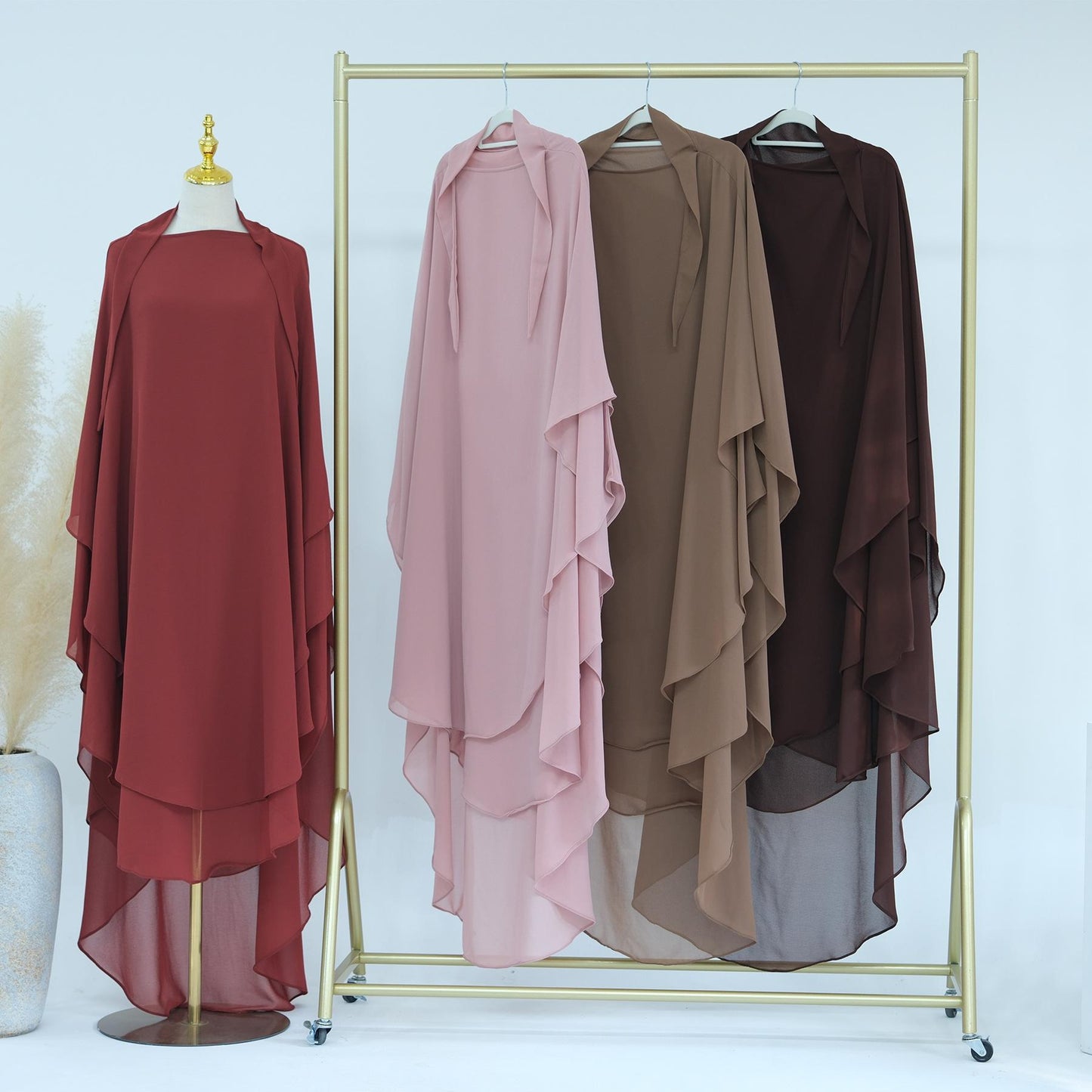 HAYA HAYA1000 Double Layered Chiffon Large Swing Headscarf