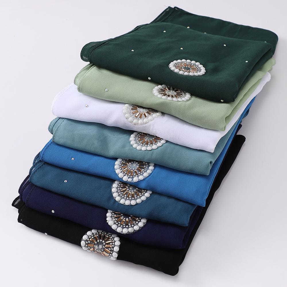 LUMAYA LM1126 Pearl Chiffon Baotou Scarf