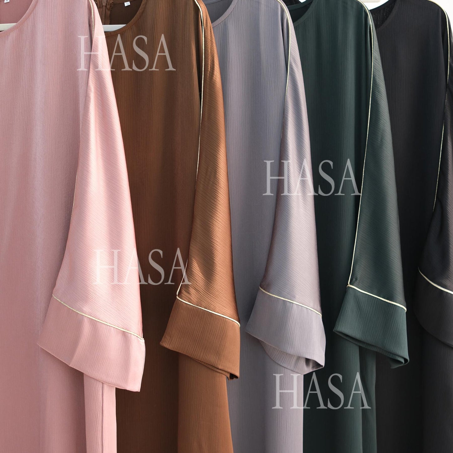 LUMAYA5876 Robe with Detailed Design and Gentle Texture for Daily Light Wear abayas