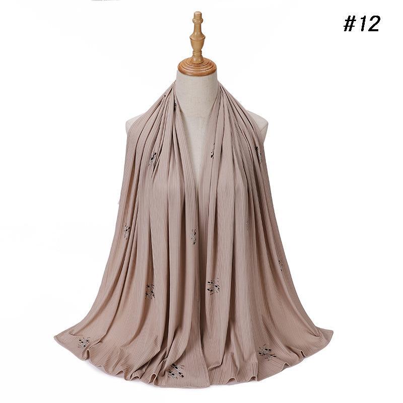 LUMAYA LM1133 New Striped Hot Drilling Headscarf