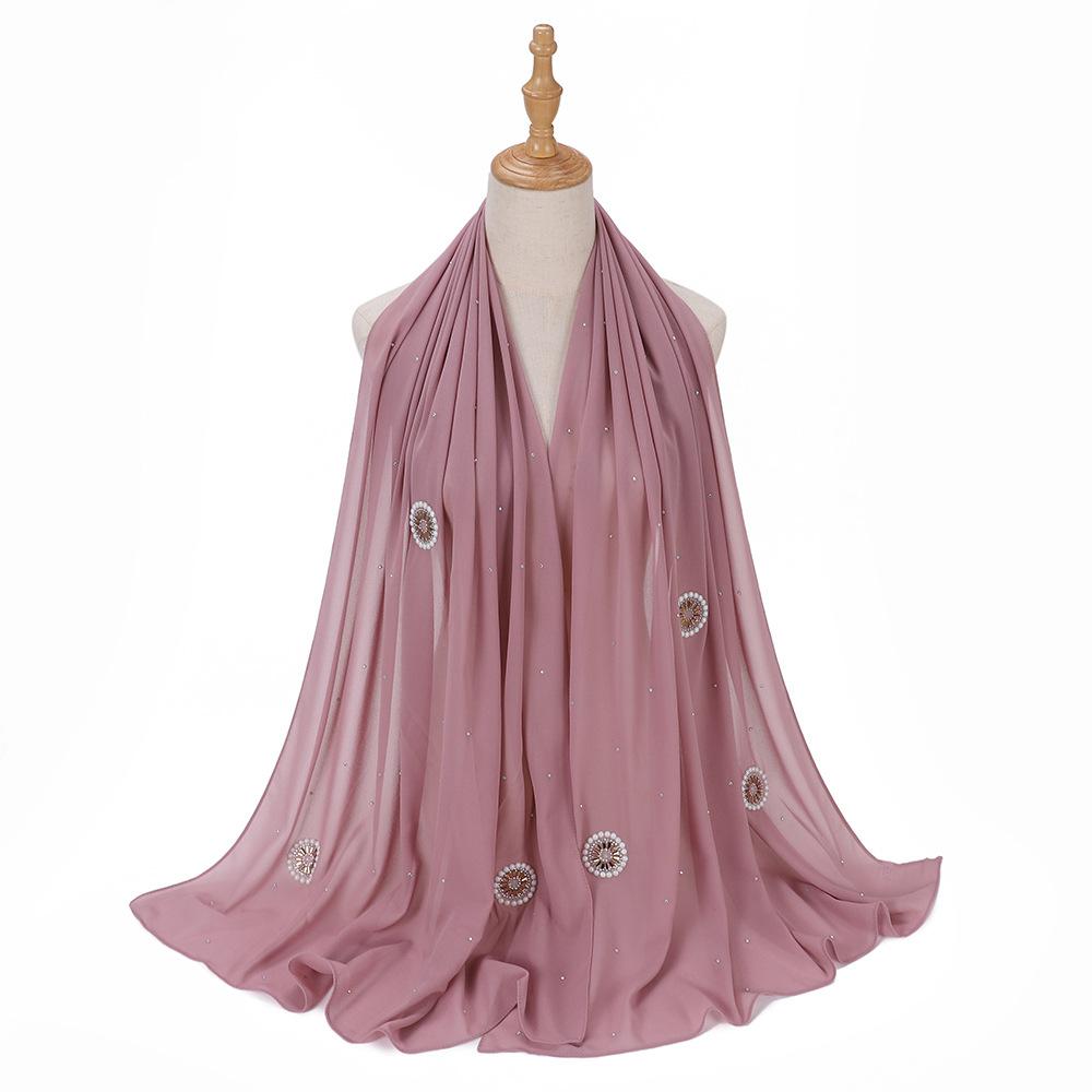 LUMAYA LM1126 Pearl Chiffon Baotou Scarf