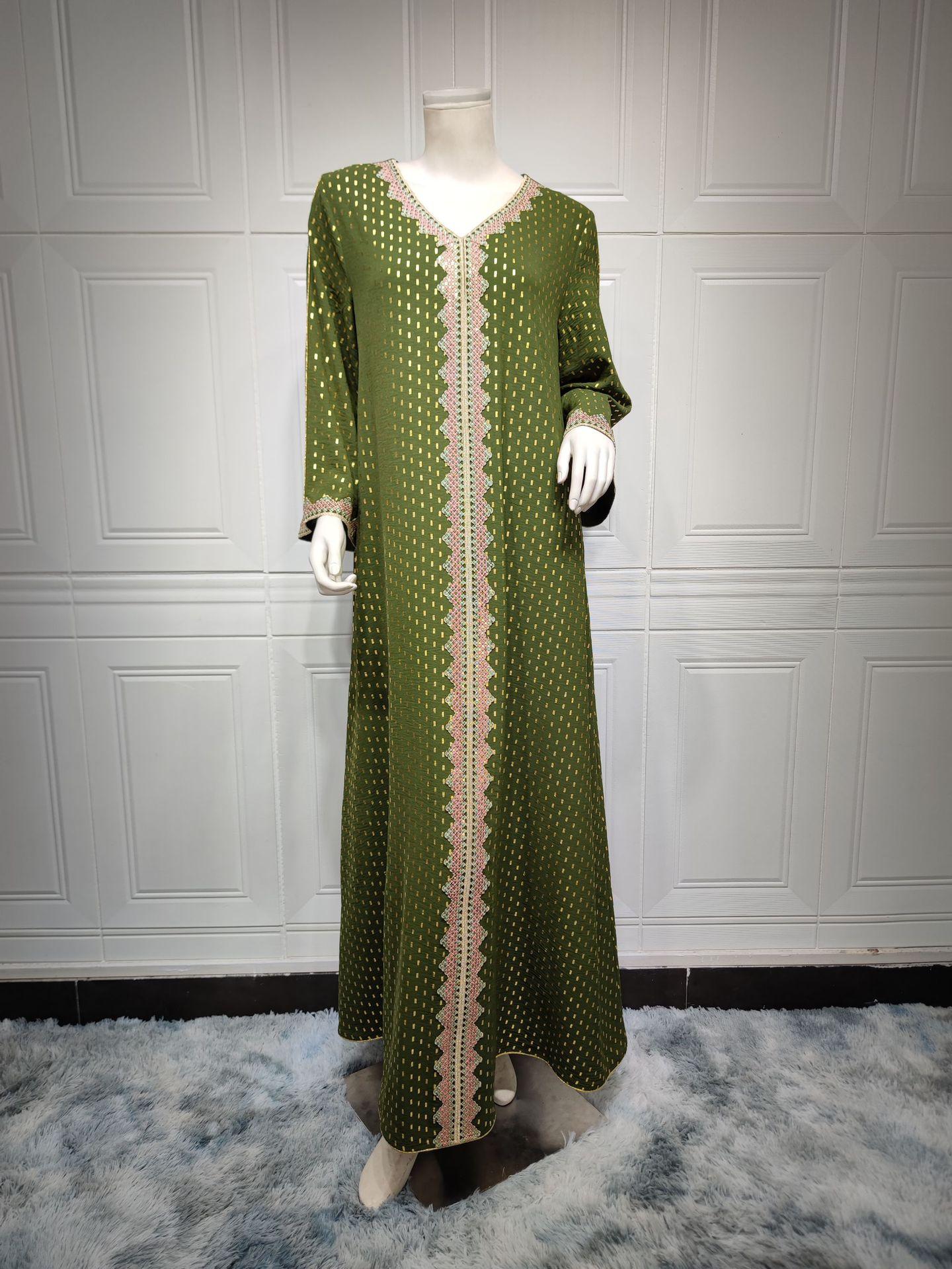 LUMAYA0442 Middle East Women's Clothing New Bronzing Muslim Dubai Robe