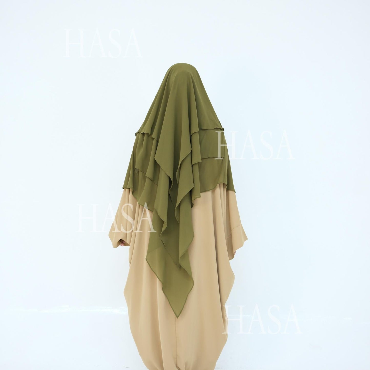 LUMAYA6475 Soft and large double-layer headscarf, wide solid color