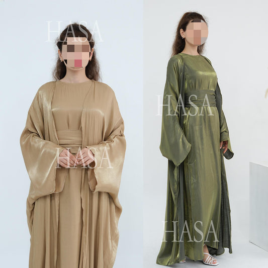 LUMAYA6530 Solid color simple two-piece long skirt suit