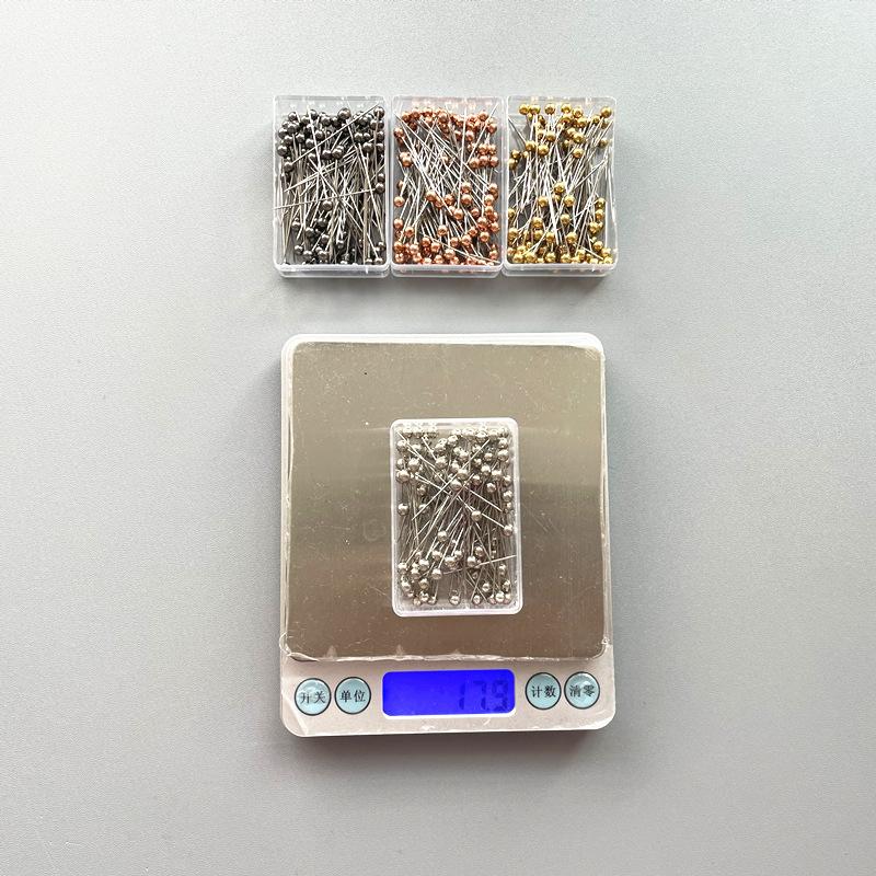 LUMAYA LUMAYA1066 100pcs/box Stainless Steel Pearl Breast Needle Scarf Button