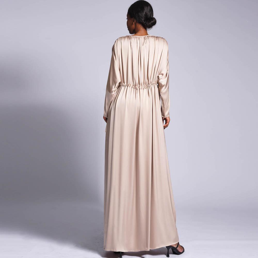 LUMAYA LUMAYA0435 Temperament Solid Color Raglan Dress