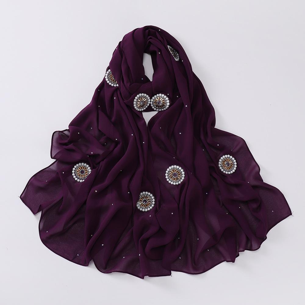 LUMAYA LM1126 Pearl Chiffon Baotou Scarf