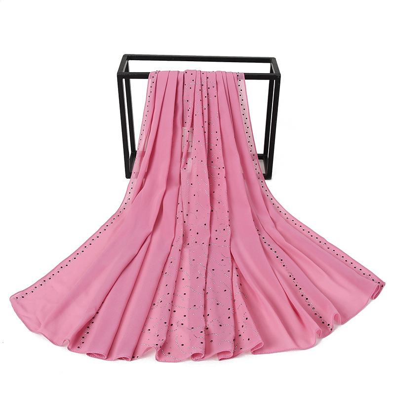 LUMAYA LM1127 Pearl Chiffon Rhinestone Headscarf