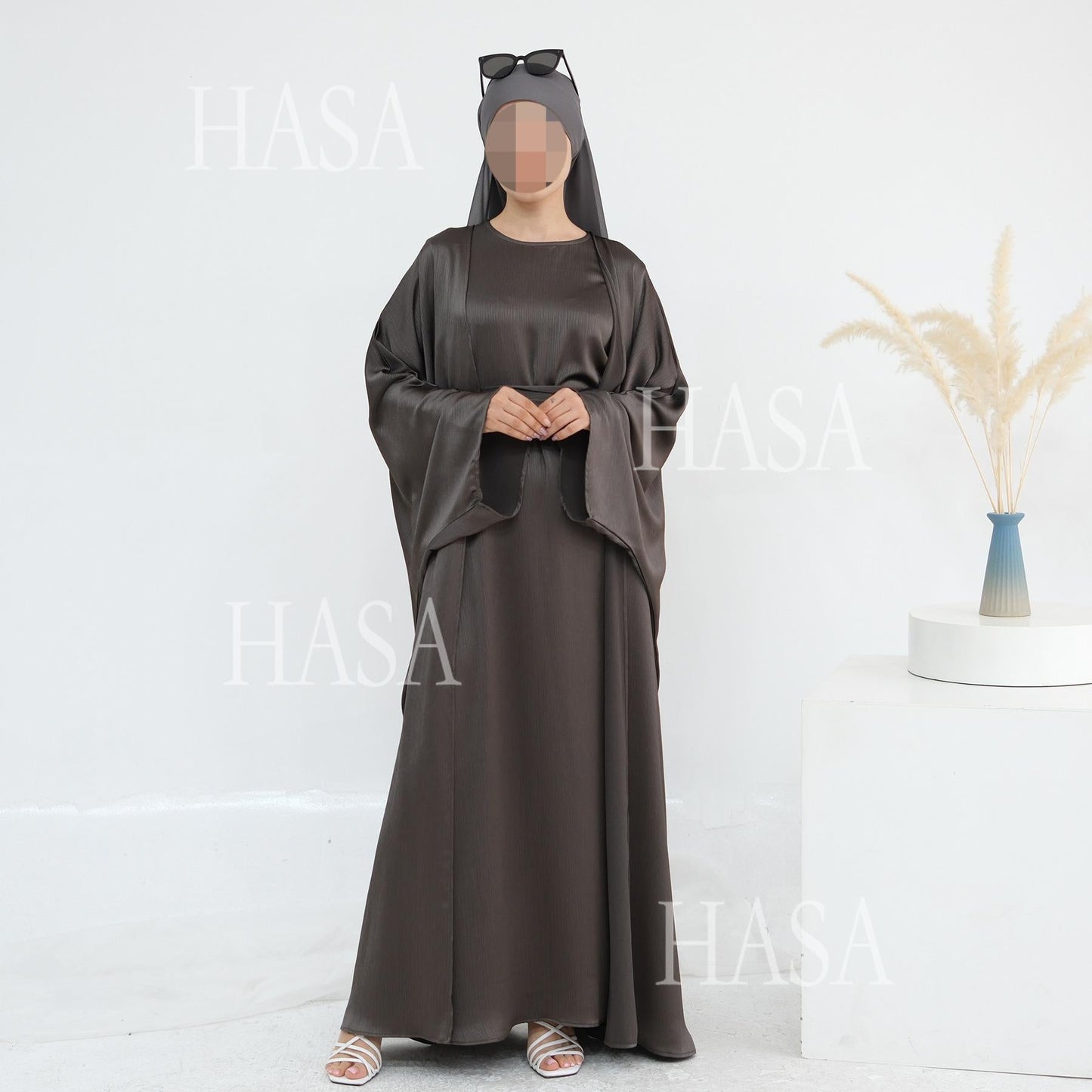 LM6575 Elegant Two-piece Cardigan Robe Set