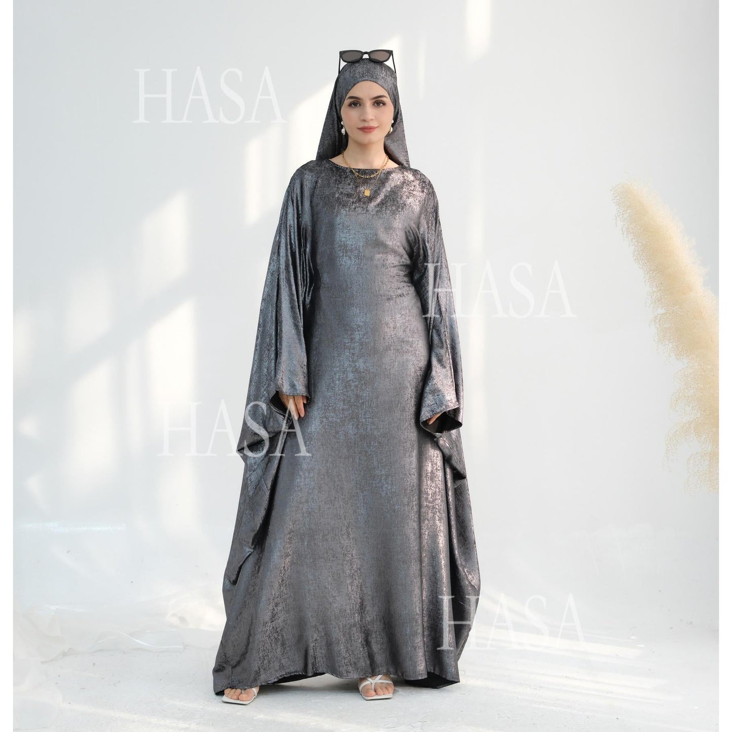 LUMAYA5879 Light-sensing Two-piece Dress | with Headscarf Design, The Overall Matching Is More Worry-free