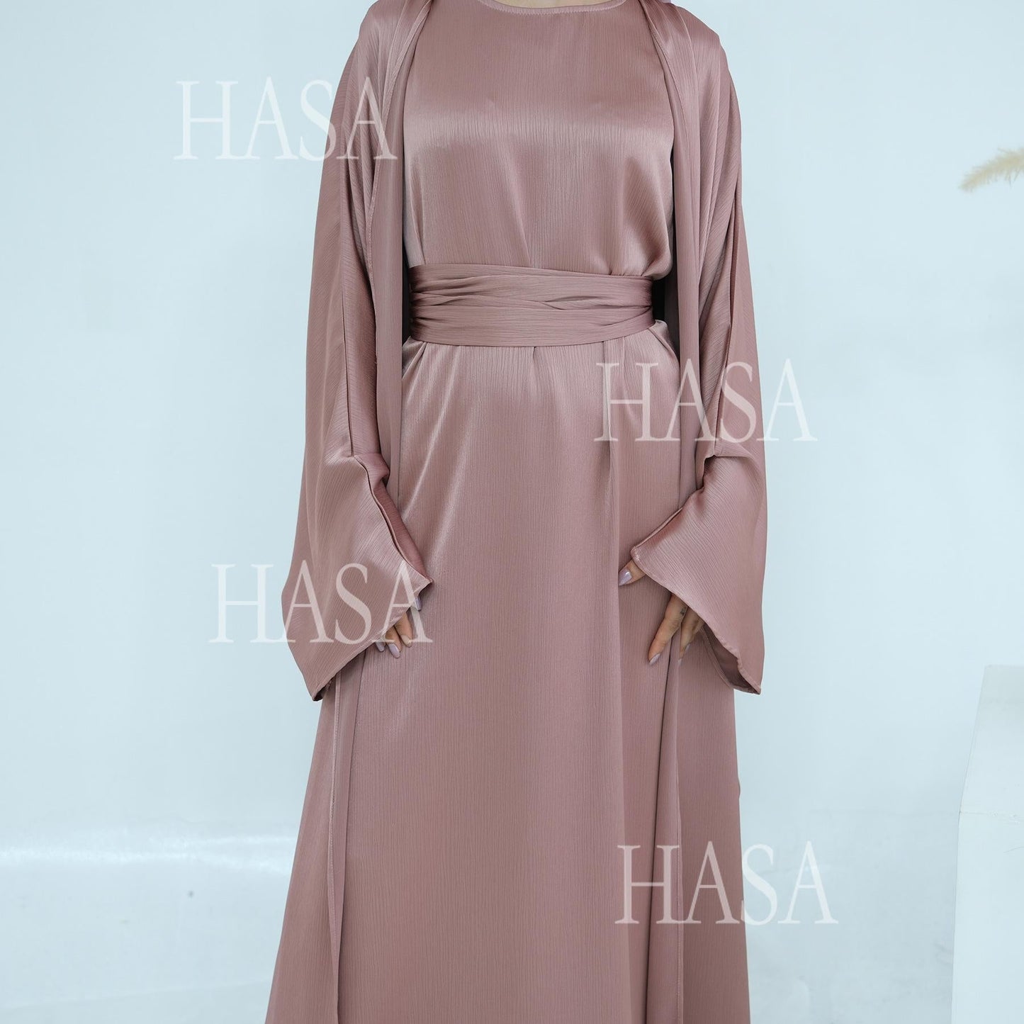 LM6575 Elegant Two-piece Cardigan Robe Set