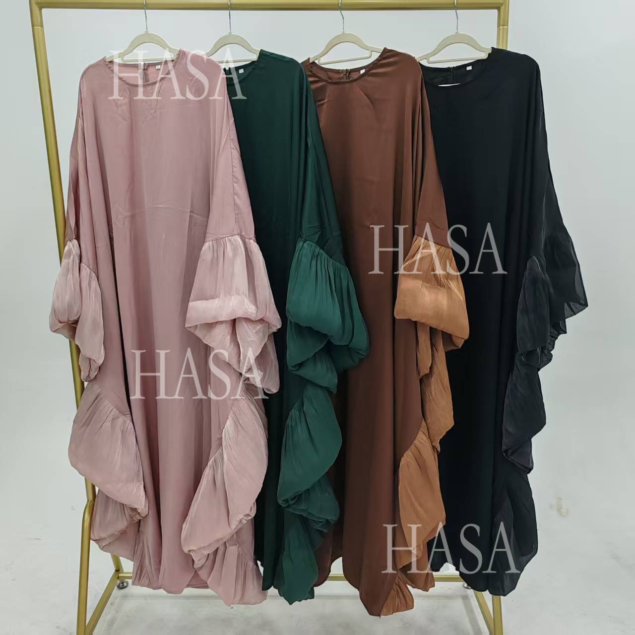 LUMAYA6473 Elegant and Graceful Heavy Stitching Lace Sleeve Robe