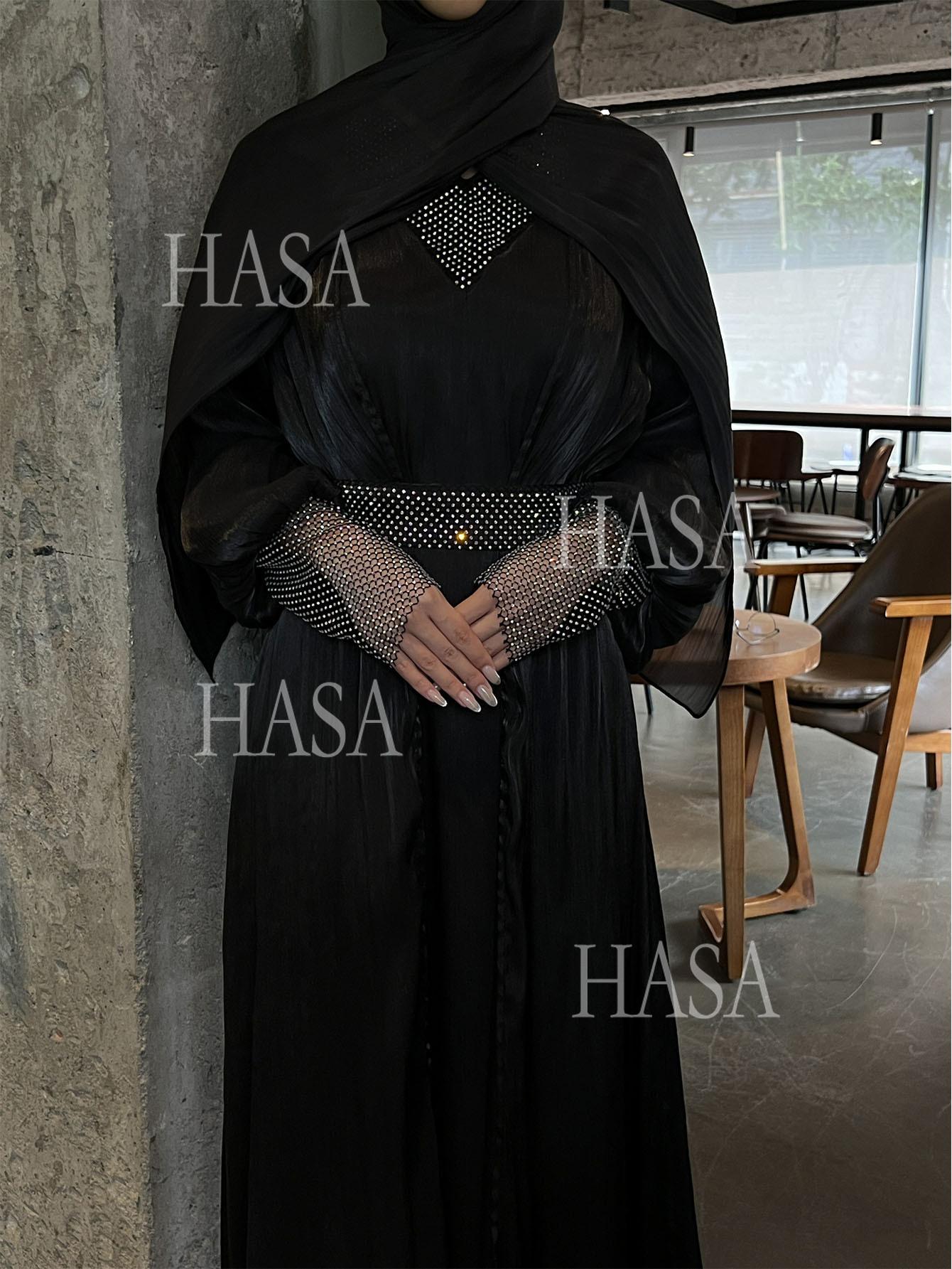 LUMAYA6481  Chiffon Robe 4 - Piece Set for Graceful Look