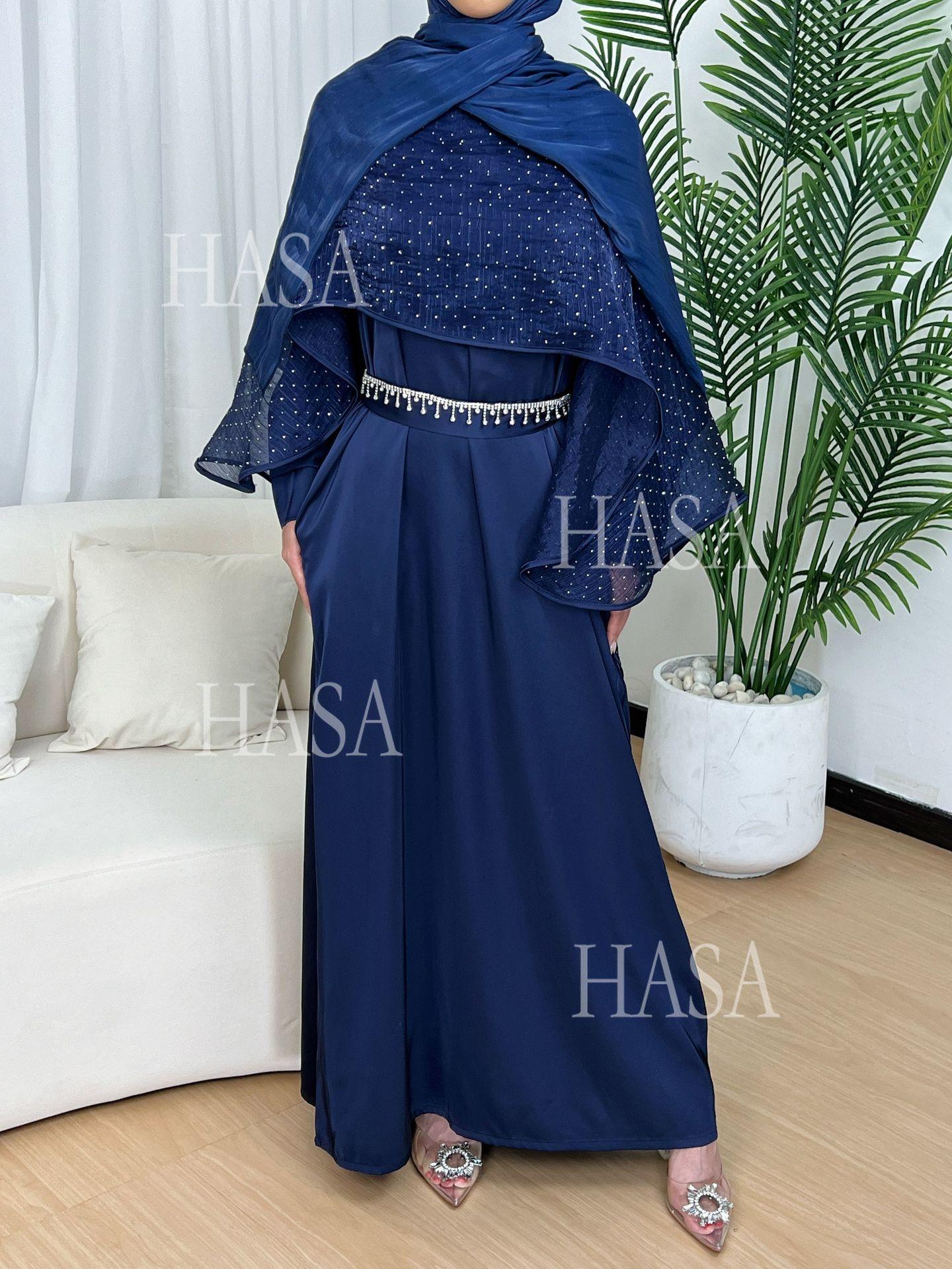 LMSA's Series LM6573 Abaya Elegant Cape-style Long Dress