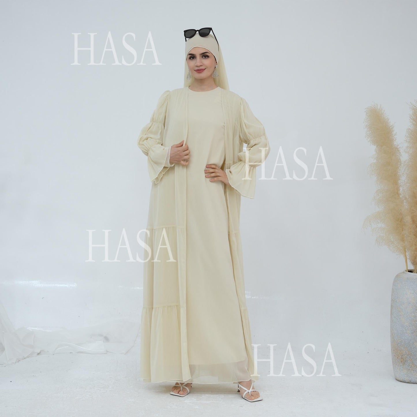 LUMAYA5880 Chiffon Texture Layered Design, A Two-way Dress Suitable for Both Daily and Formal Occasions