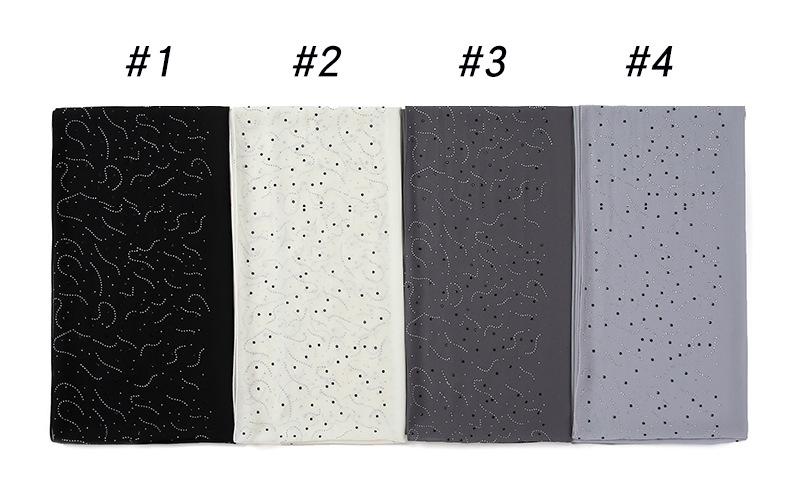 LUMAYA LM1127 Pearl Chiffon Rhinestone Headscarf