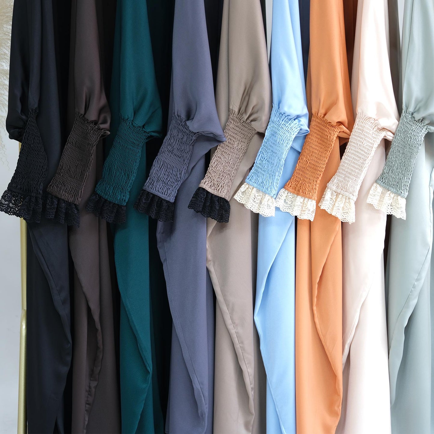 LUMAYA LUMAYA0721 Solid Color Robe Dress with A Large Swing
