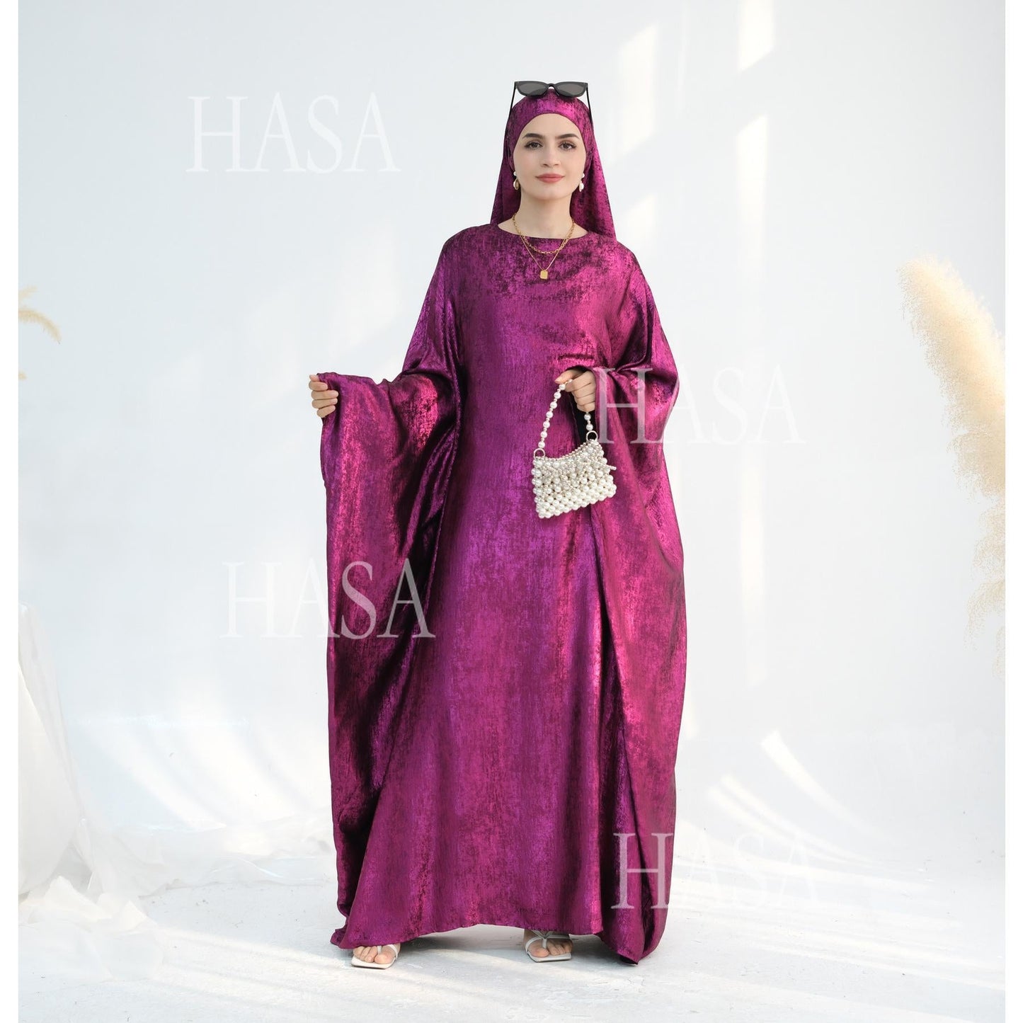 LUMAYA5879 Light-sensing Two-piece Dress | with Headscarf Design, The Overall Matching Is More Worry-free