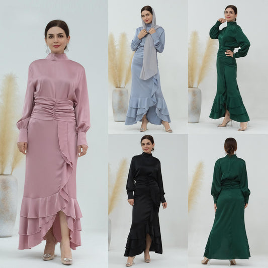 LUMAYA LUMAYA0718 Solid Colour High Neck Slimming Set