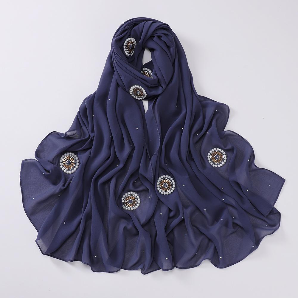LUMAYA LM1126 Pearl Chiffon Baotou Scarf