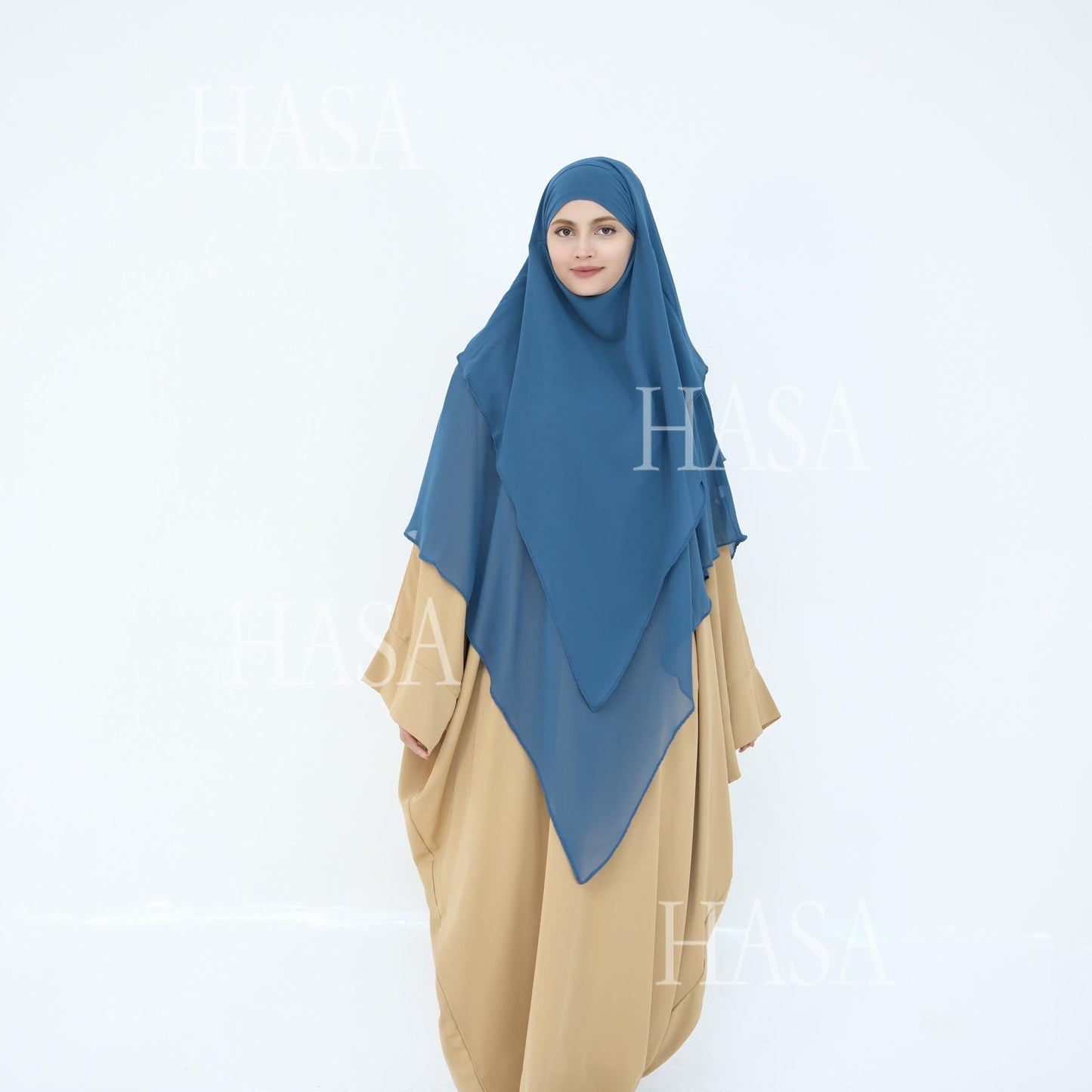 LUMAYA6475 Soft and large double-layer headscarf, wide solid color