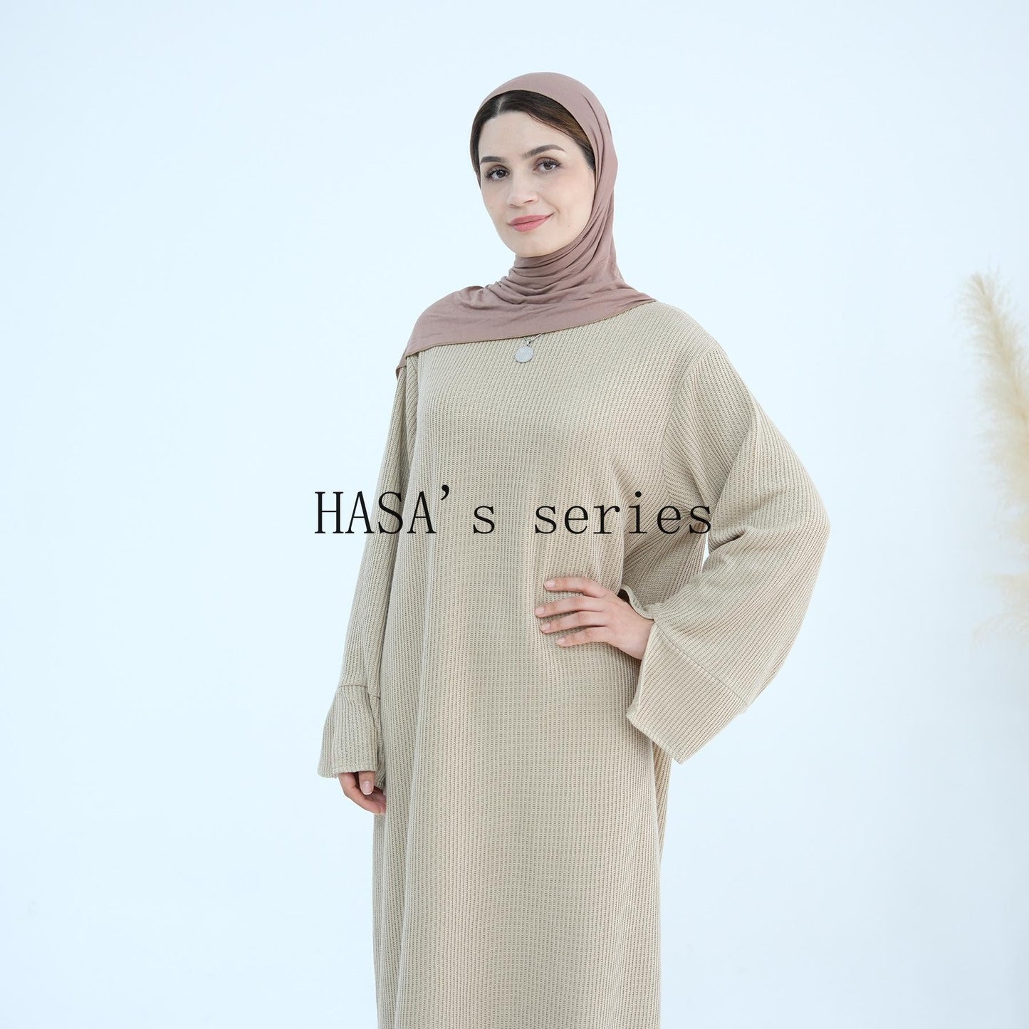 LUMAYA5440 Large Sleeve Thick Knitted Sweater Dress - Loose and Elegant Long Dress party  wear red dress thick  thigh 2  part bow  outfits