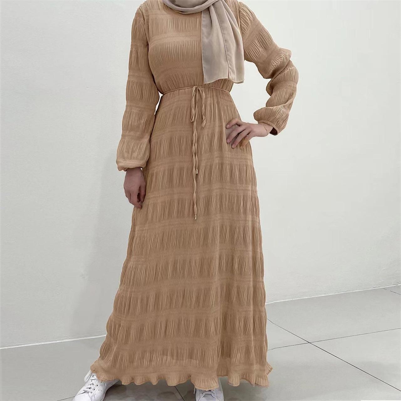 LUMAYA LUMAYA1049 Long Chiffon Pleated Dress