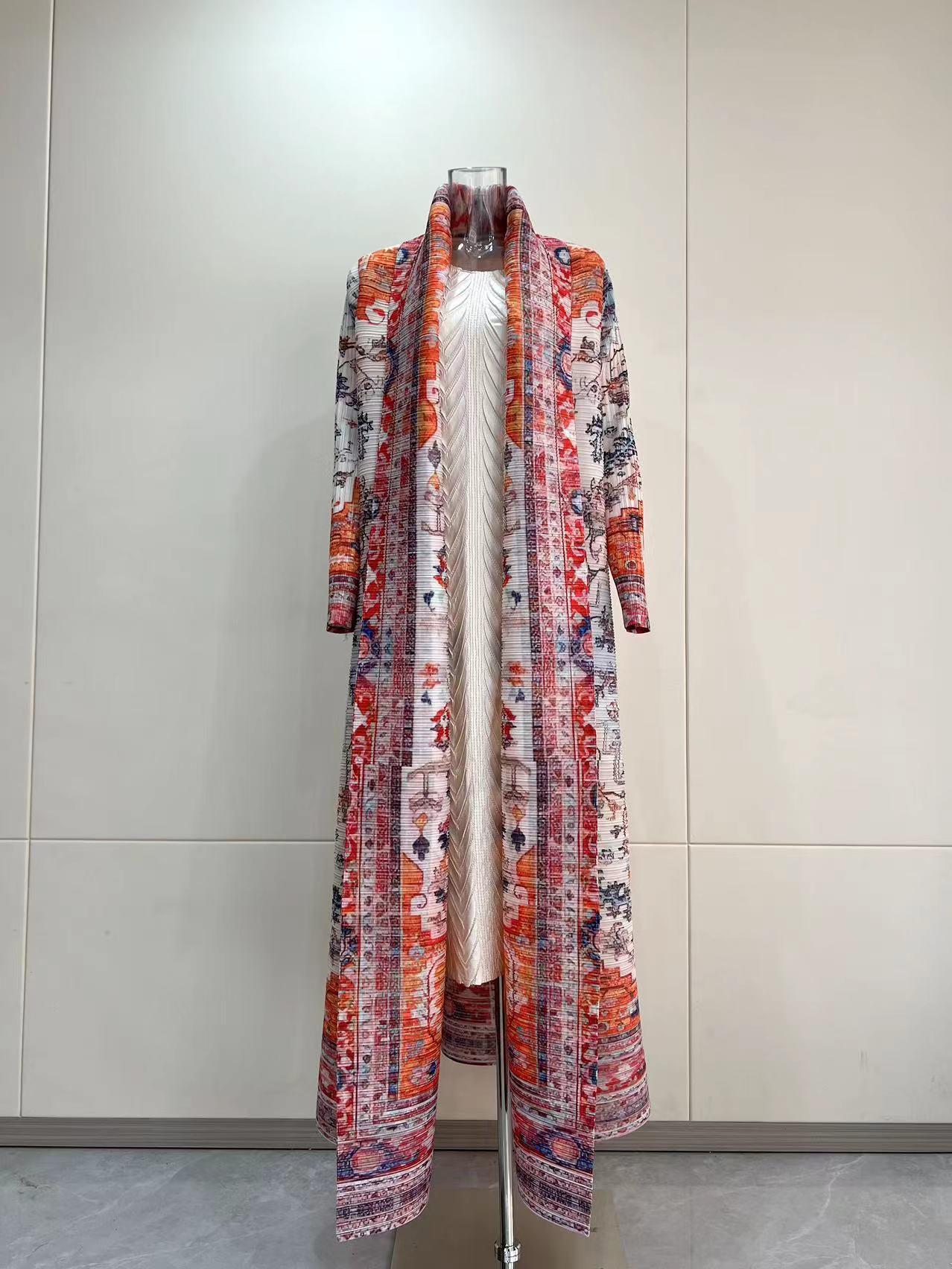LUMAYA6730  Multicolor Printed Abaya with Traditional Motifs