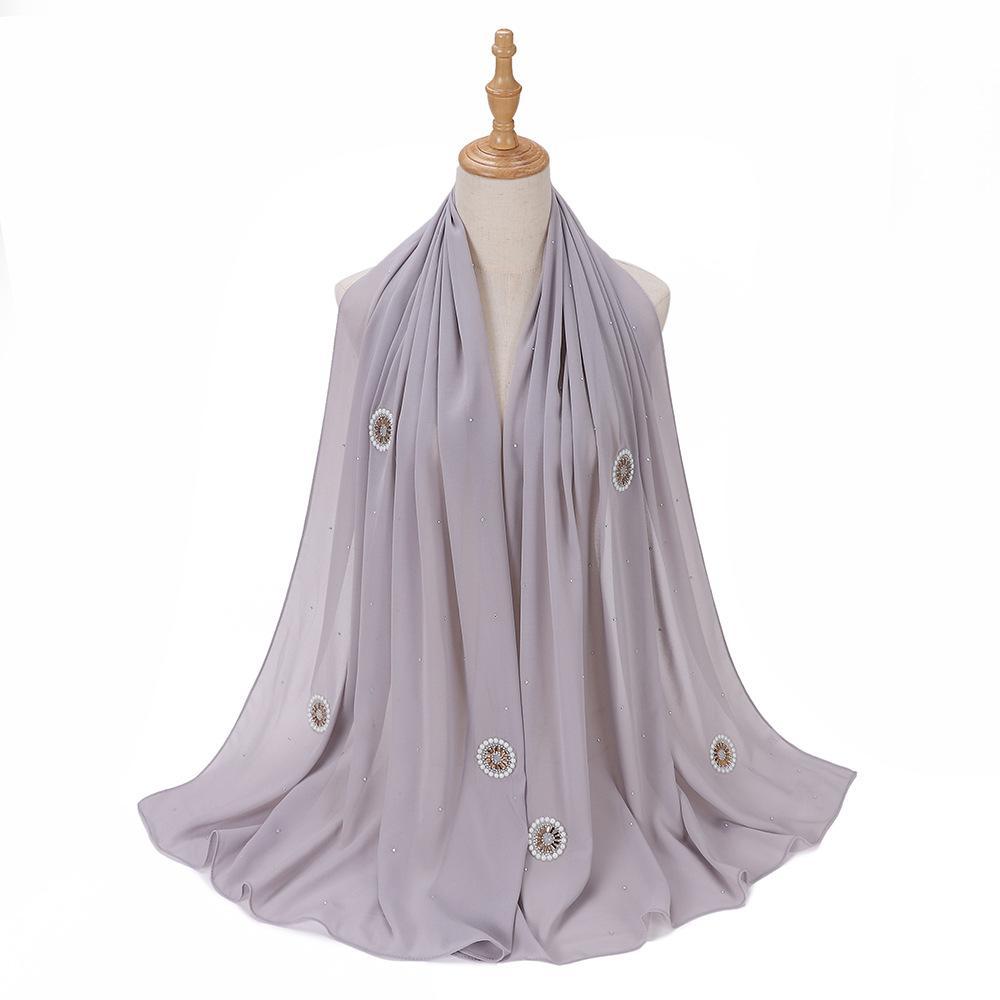 LUMAYA LM1126 Pearl Chiffon Baotou Scarf