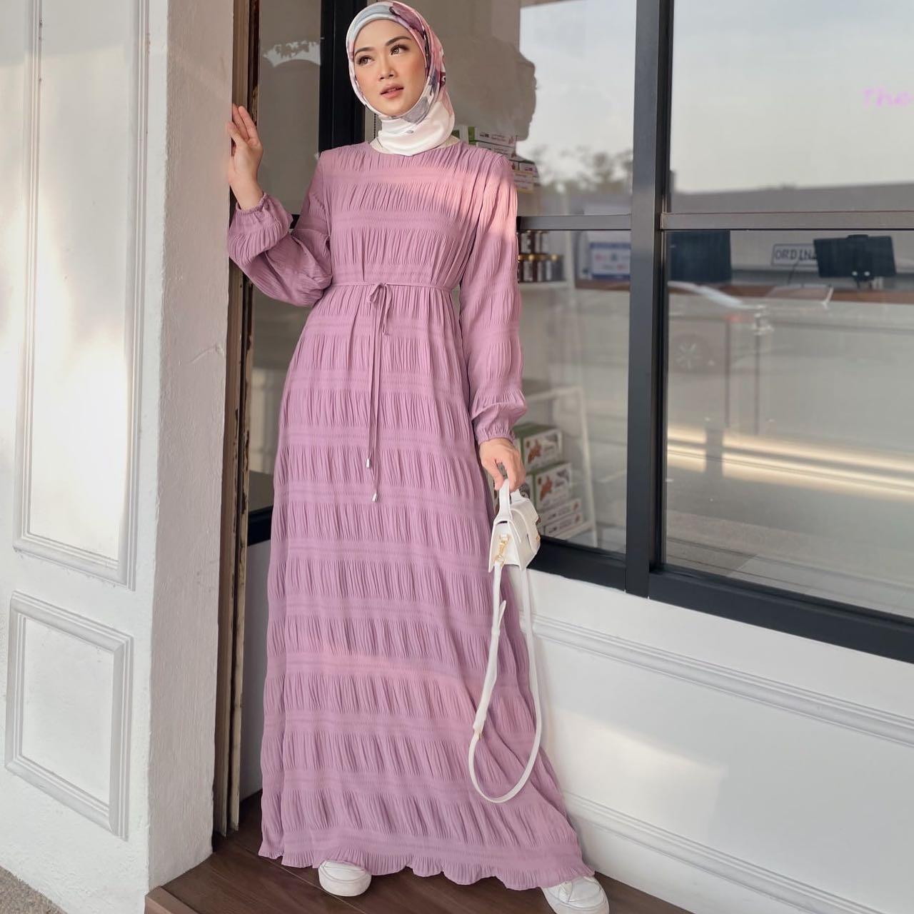 LUMAYA LUMAYA1049 Long Chiffon Pleated Dress