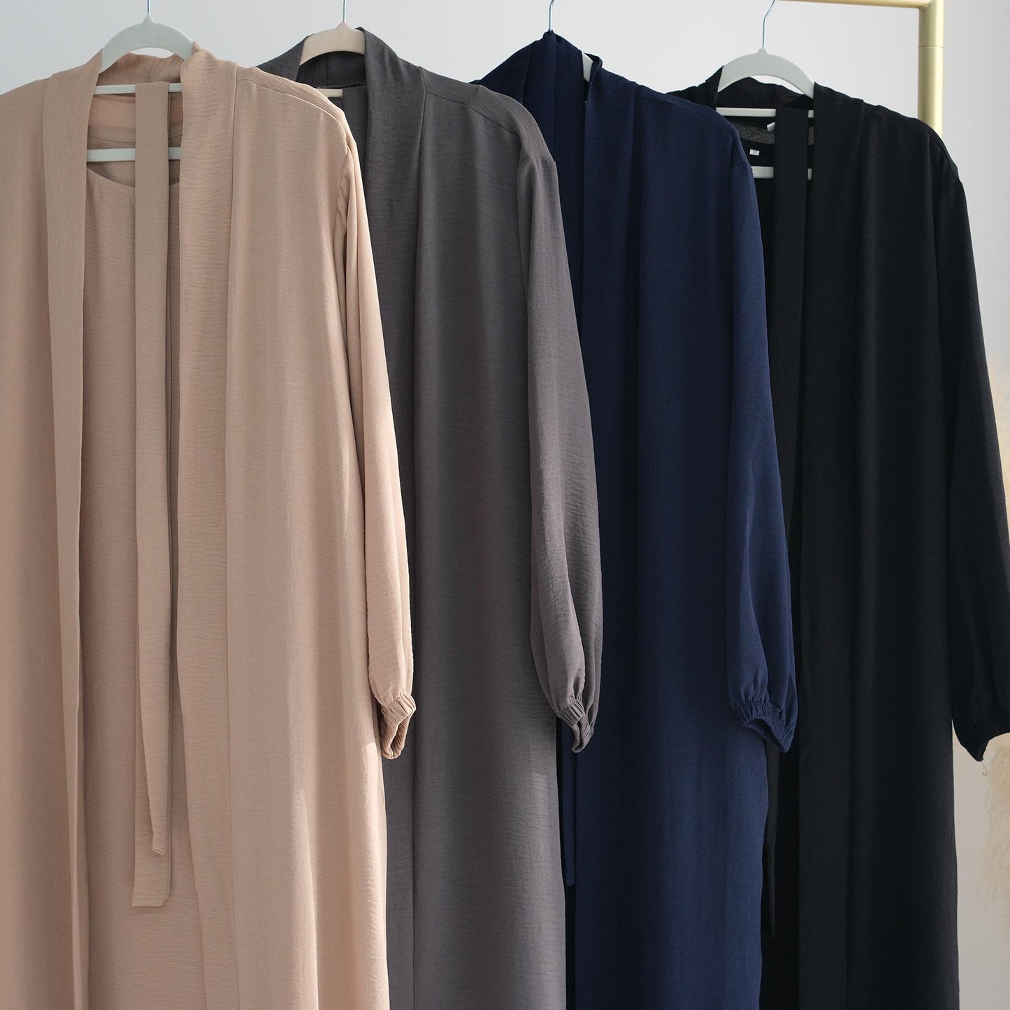 LUMAYA LUMAYA0995 3pcs Cardigan+without  Sleeves Inner Dress+Hijab