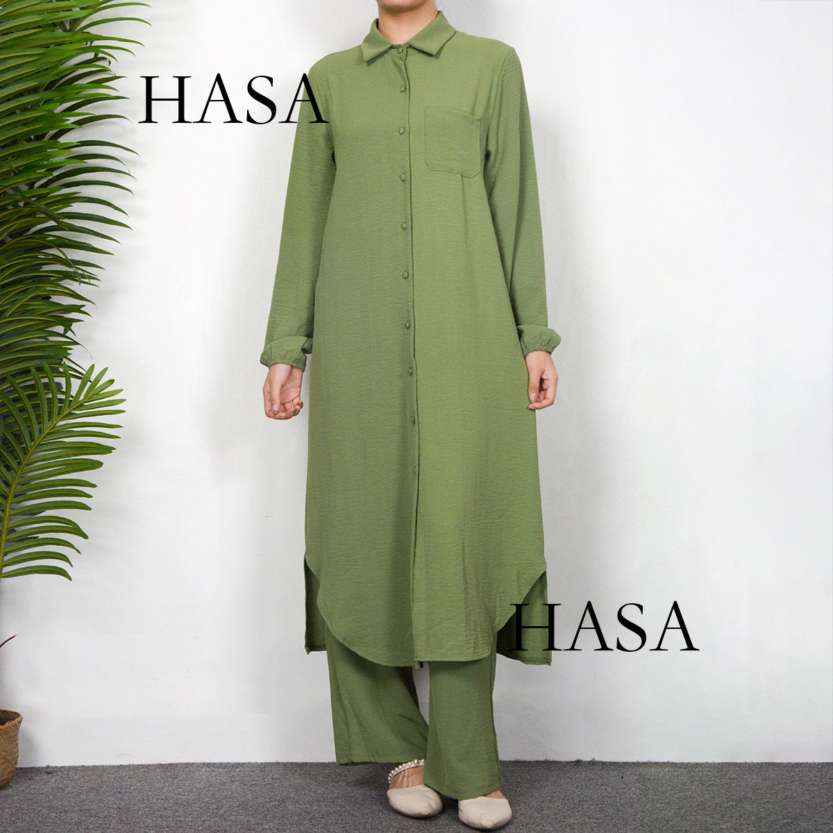 HAYA0628 HAYA  Crepe women's two-piece suit