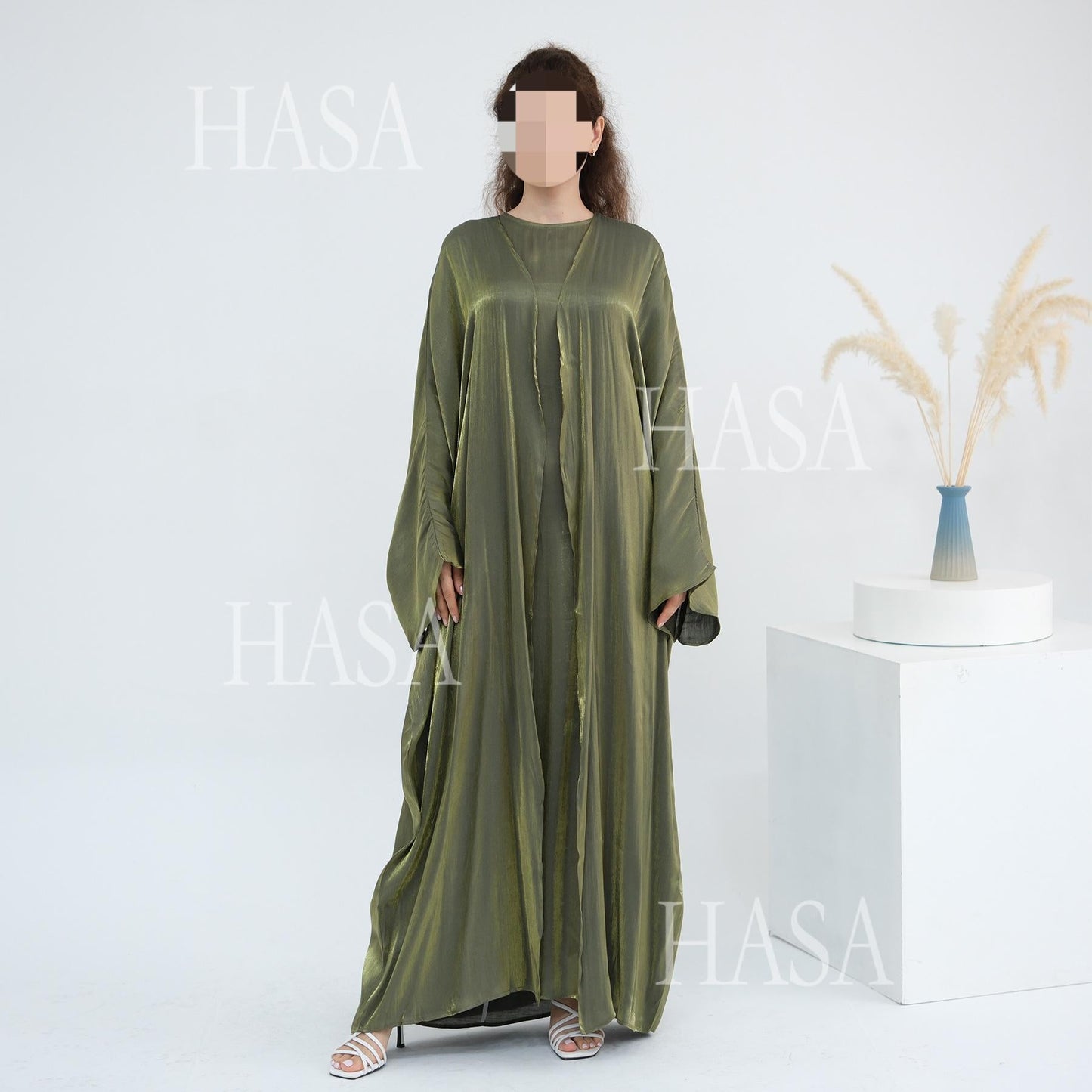 LUMAYA6530 Solid color simple two-piece long skirt suit