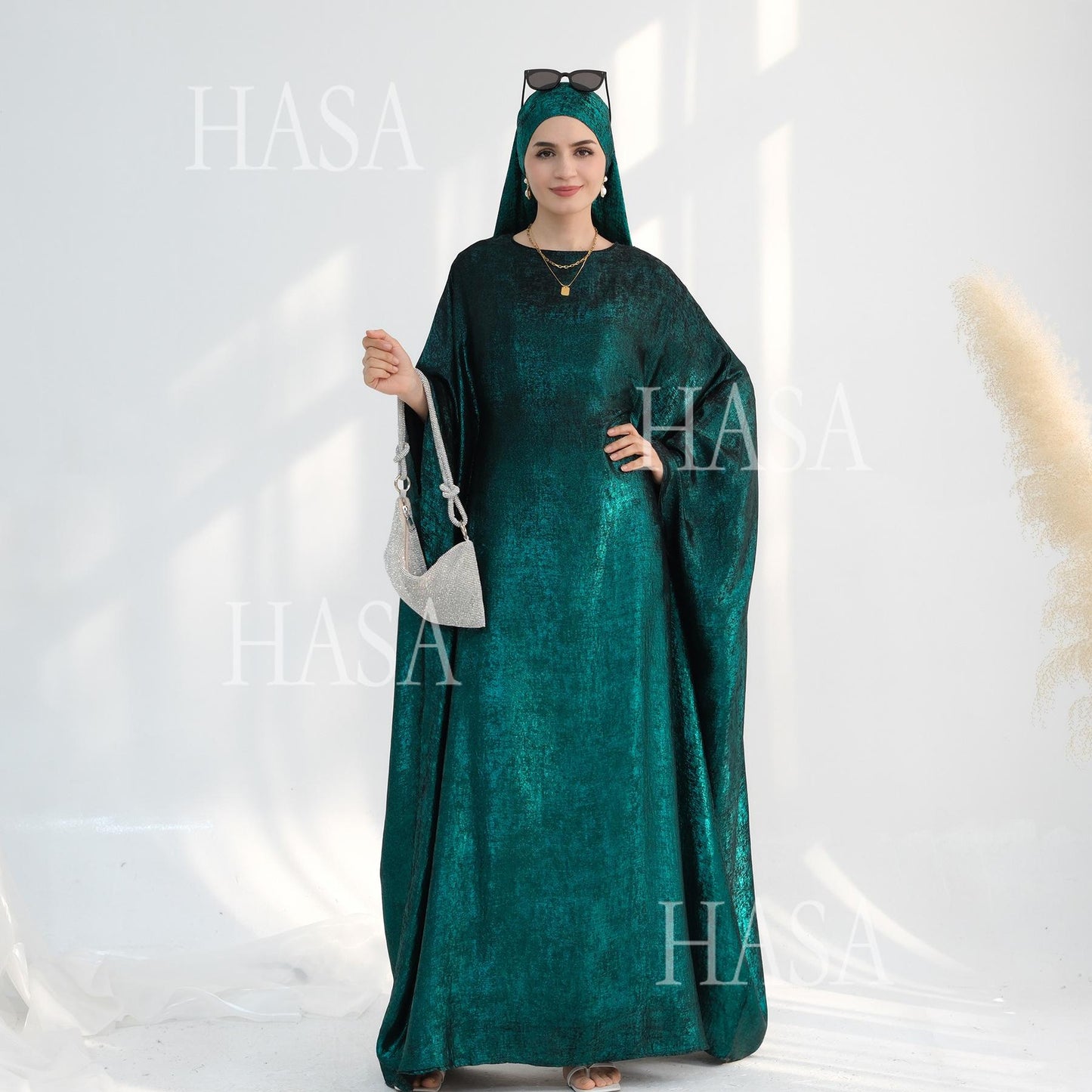LUMAYA5879 Light-sensing Two-piece Dress | with Headscarf Design, The Overall Matching Is More Worry-free