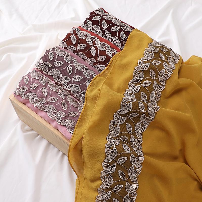 LUMAYA LM1130 Pearl Chiffon Lace Headscarf