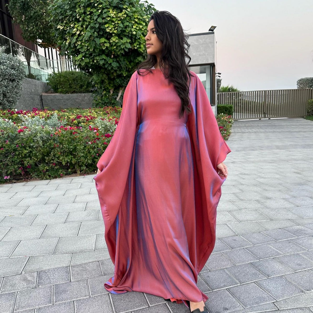 LM1348 Elegant Kaftan in Gold Cotton – 20 Vibrant Colors Available