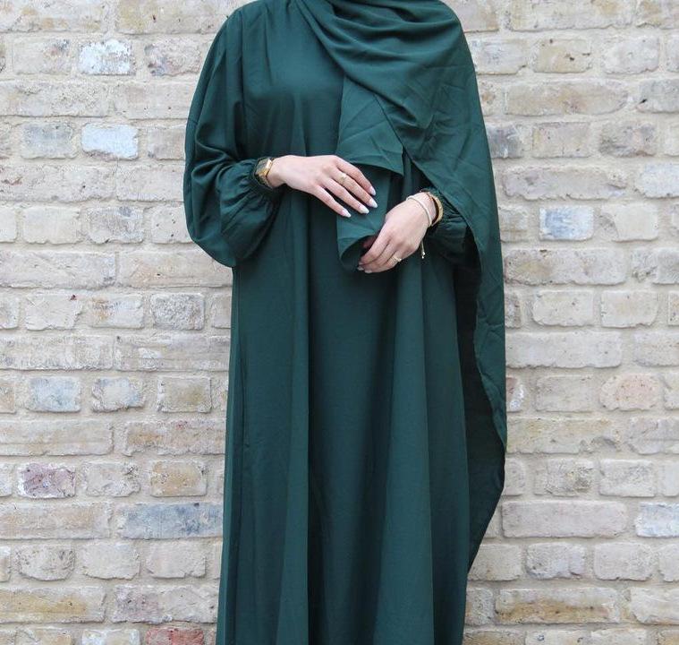 New Middle East Dubai Turkish Robe Dress with Hijab hoody abaya