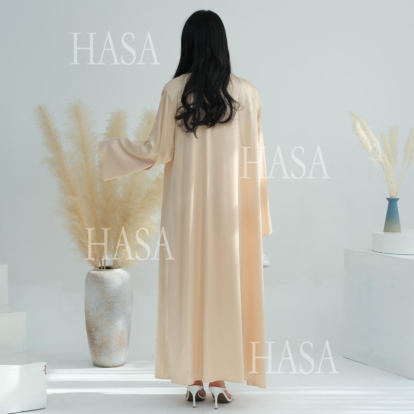 LM6581 Solid color three-piece women's long skirt suit