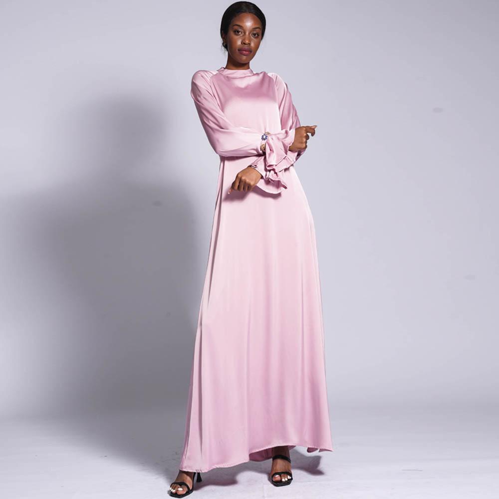 LUMAYA LUMAYA0436 Diamond Buckle Long Solid Loose Dress