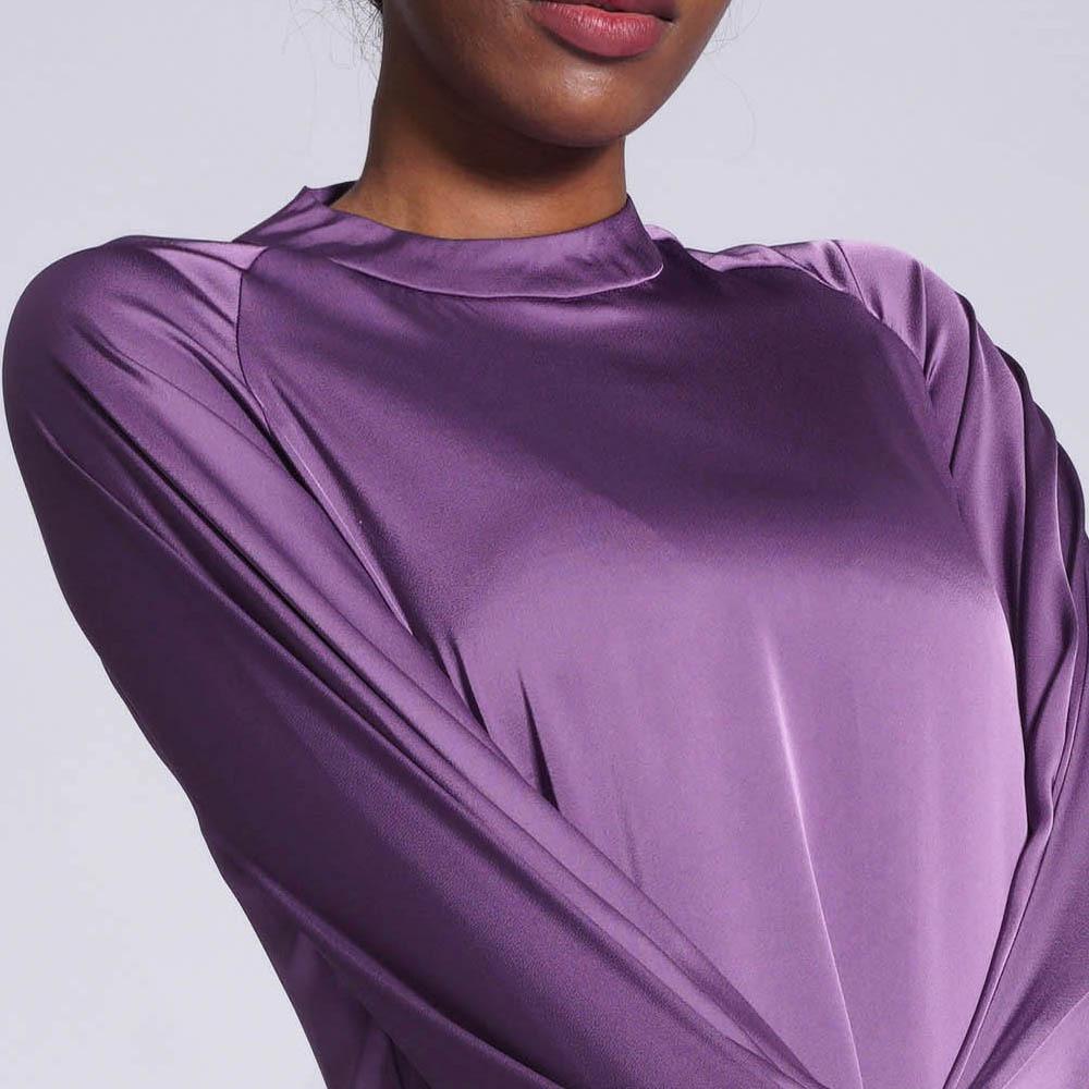 LUMAYA LUMAYA0436 Diamond Buckle Long Solid Loose Dress